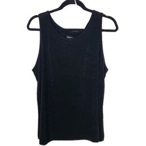 Chico's Travelers Black Tank Top Stretchy Travel Casual Minimalist SZ 3 / XL